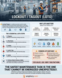 Infographic summary for lock-out tag-out