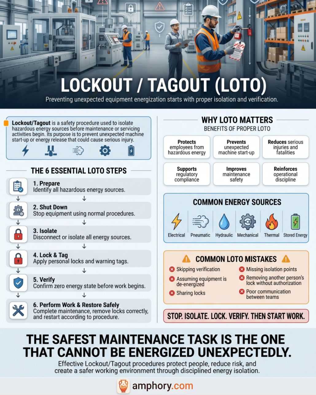 Poster summary for lock-out tag-out