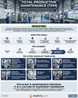 Infographic summary about total productive maintenance